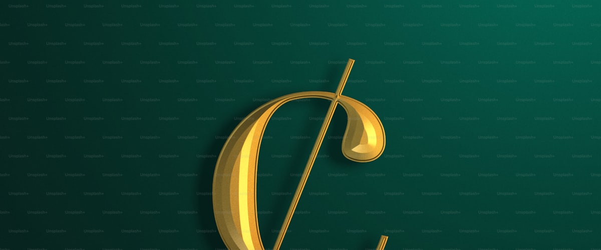 Abstract coins on dark background